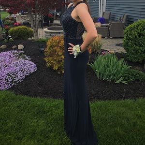 Navy blue prom dress